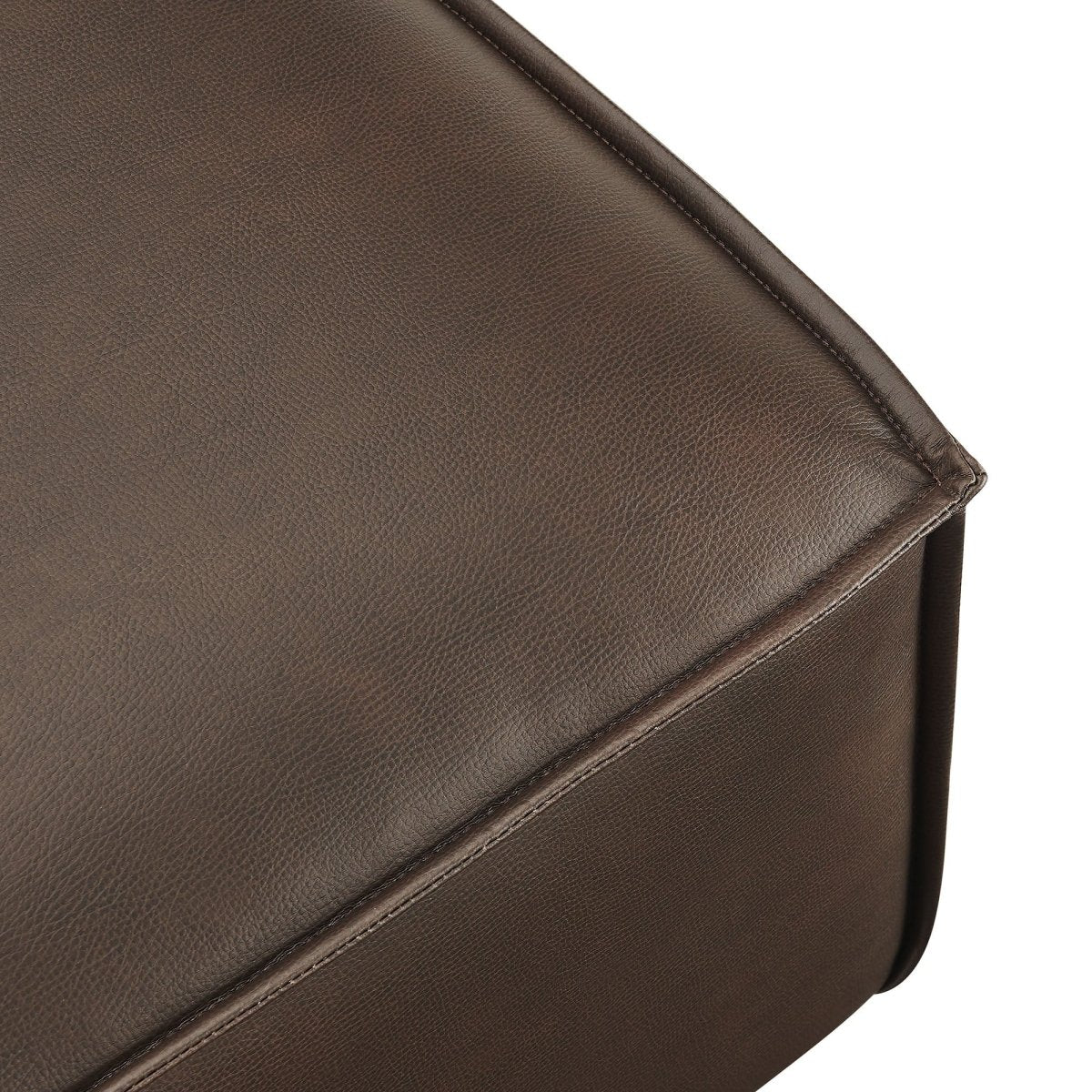 Modular Vegan Leather Ottoman with Piping – 41 Inch - Ottomans available at Alpine Outlets in Denver