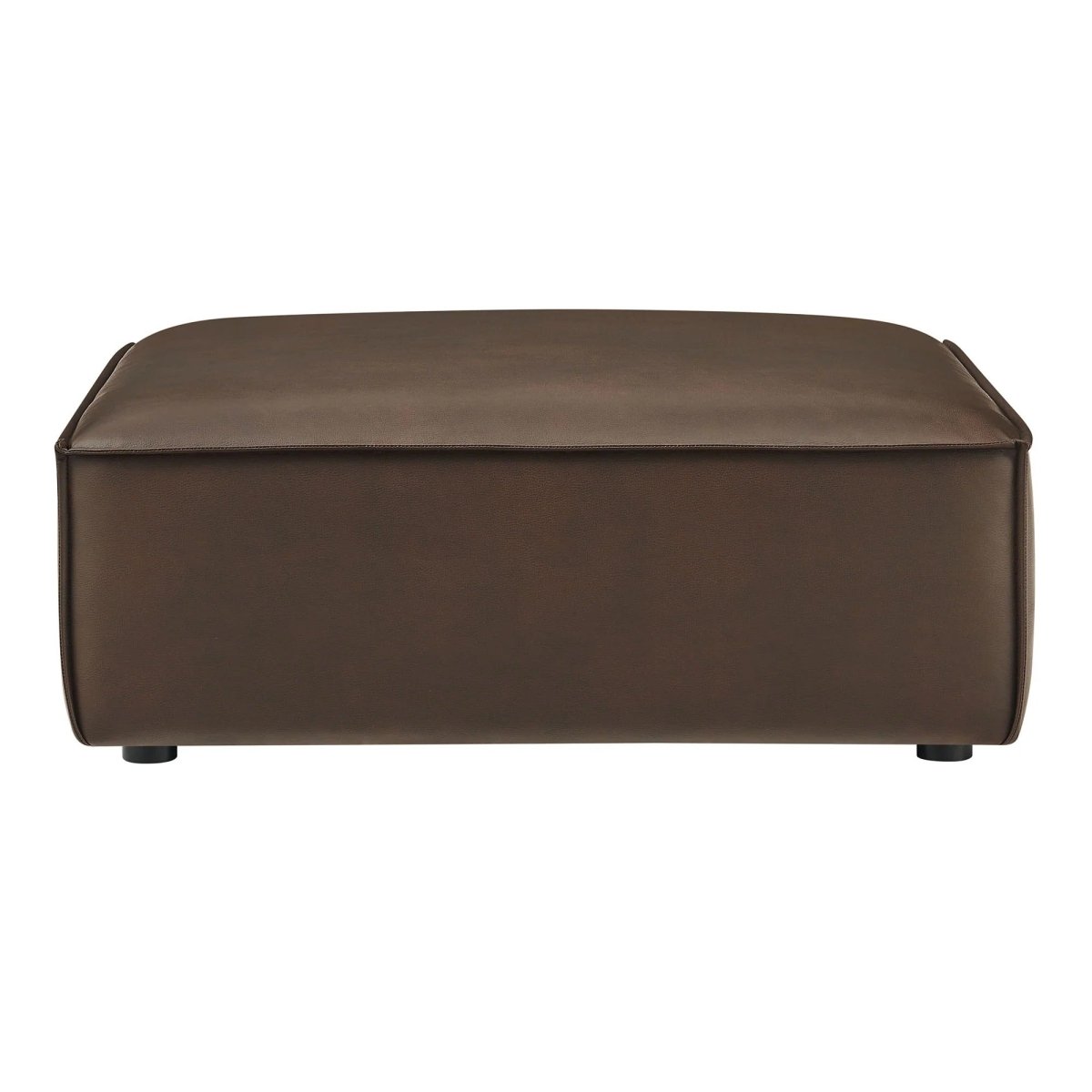 Modular Vegan Leather Ottoman with Piping – 41 Inch - Ottomans available at Alpine Outlets in Denver