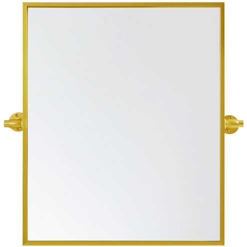Everly 24 x 20 Inch Gold Rectangle Pivot Wall Mirror