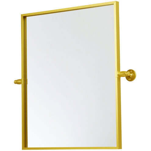 Everly 24 x 20 Inch Gold Rectangle Pivot Wall Mirror