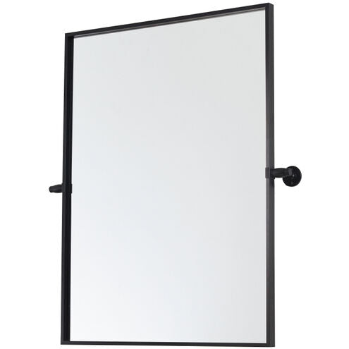 Everly 32 x 24 Inch Black Rectangle Pivot Wall Mirror