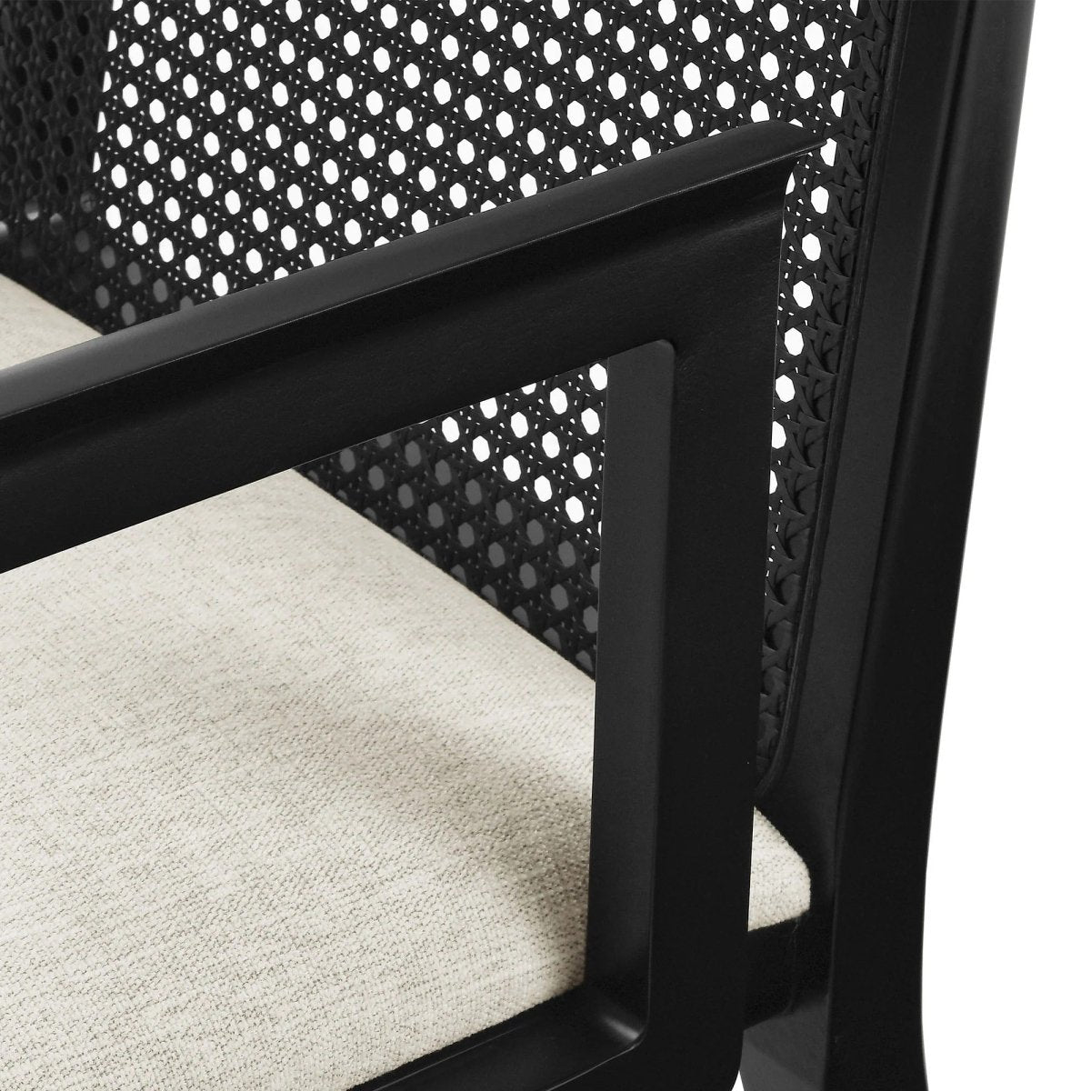 Natural Beech Wood and Rattan Cane Back Dining Armchair - Dining Chairs available at Alpine Outlets in Denver
