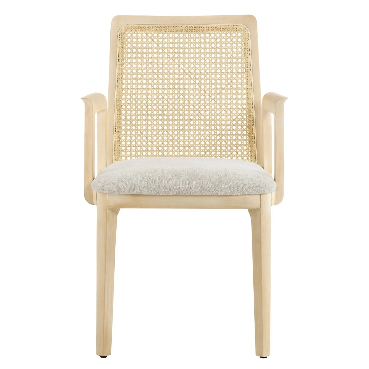 Natural Beech Wood and Rattan Cane Back Dining Armchair - Dining Chairs available at Alpine Outlets in Denver