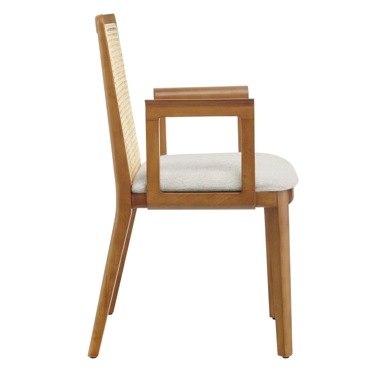 Natural Beech Wood and Rattan Cane Back Dining Armchair - Dining Chairs available at Alpine Outlets in Denver