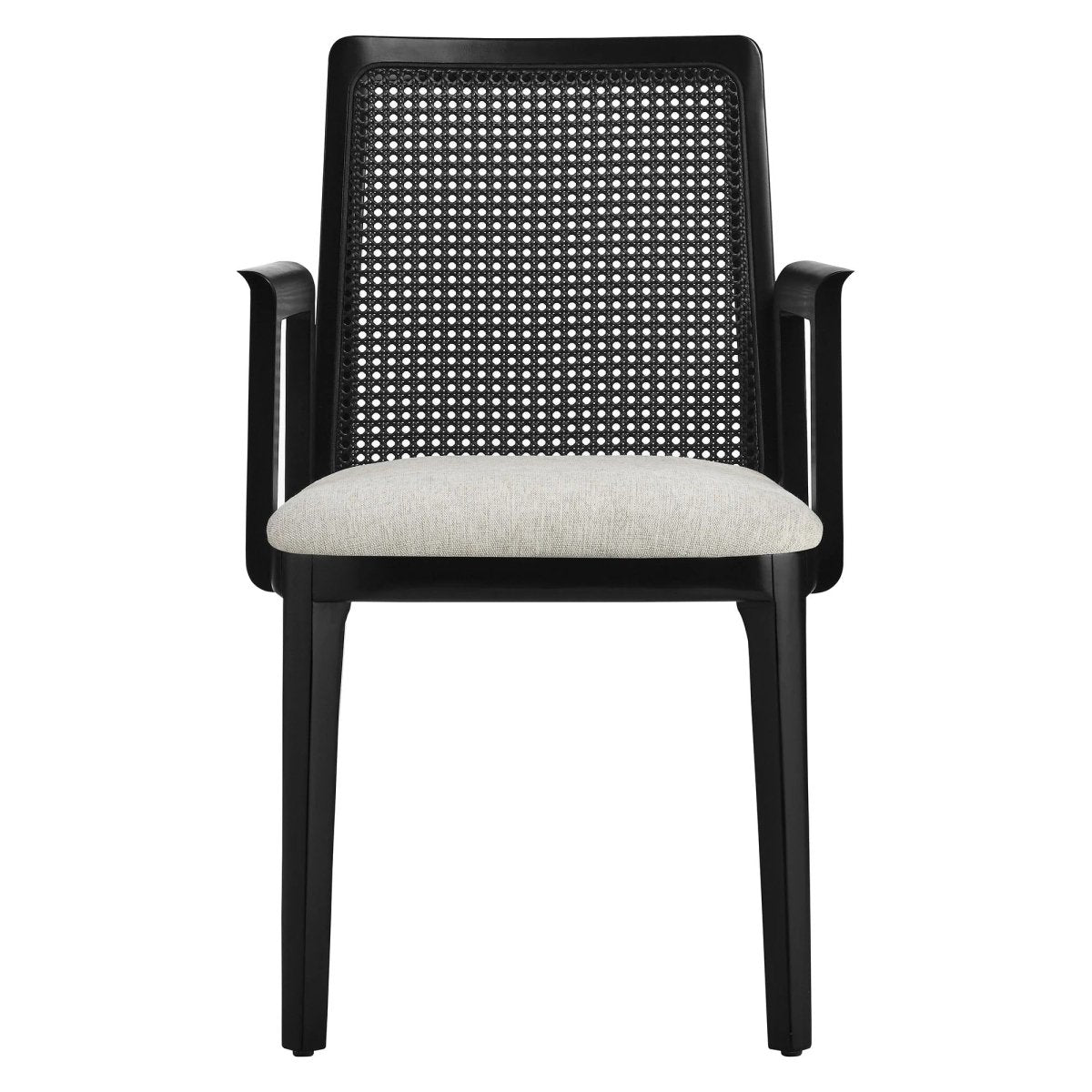 Natural Beech Wood and Rattan Cane Back Dining Armchair - Dining Chairs available at Alpine Outlets in Denver