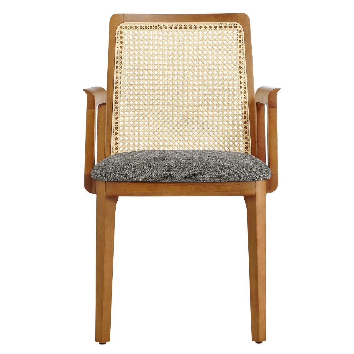 Natural Beech Wood and Rattan Cane Back Dining Armchair - Dining Chairs available at Alpine Outlets in Denver