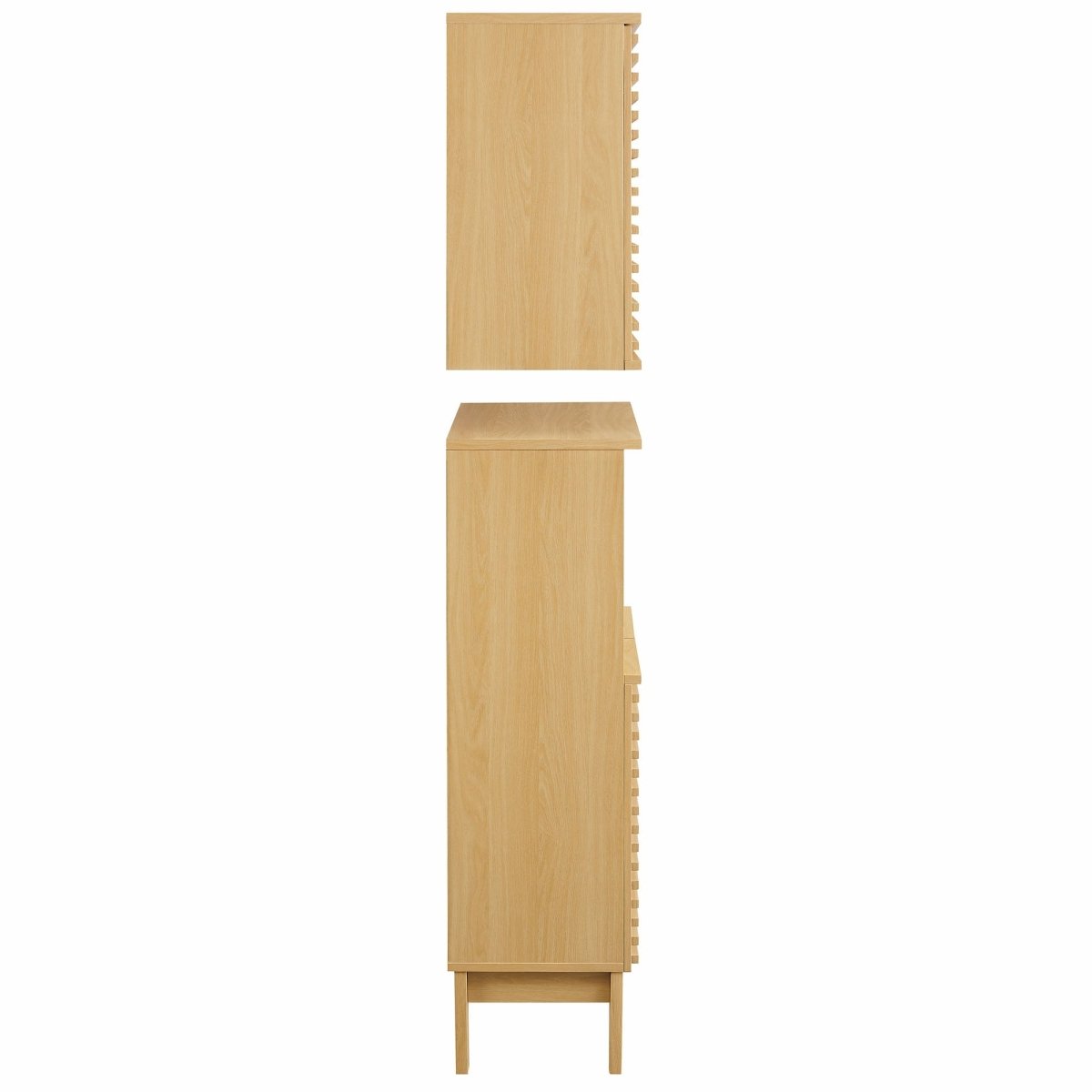 Oak Bathroom Cabinet Set with Freestanding and Wall-Mounted Storage - Bathroom Fixtures - Alpine Outlets