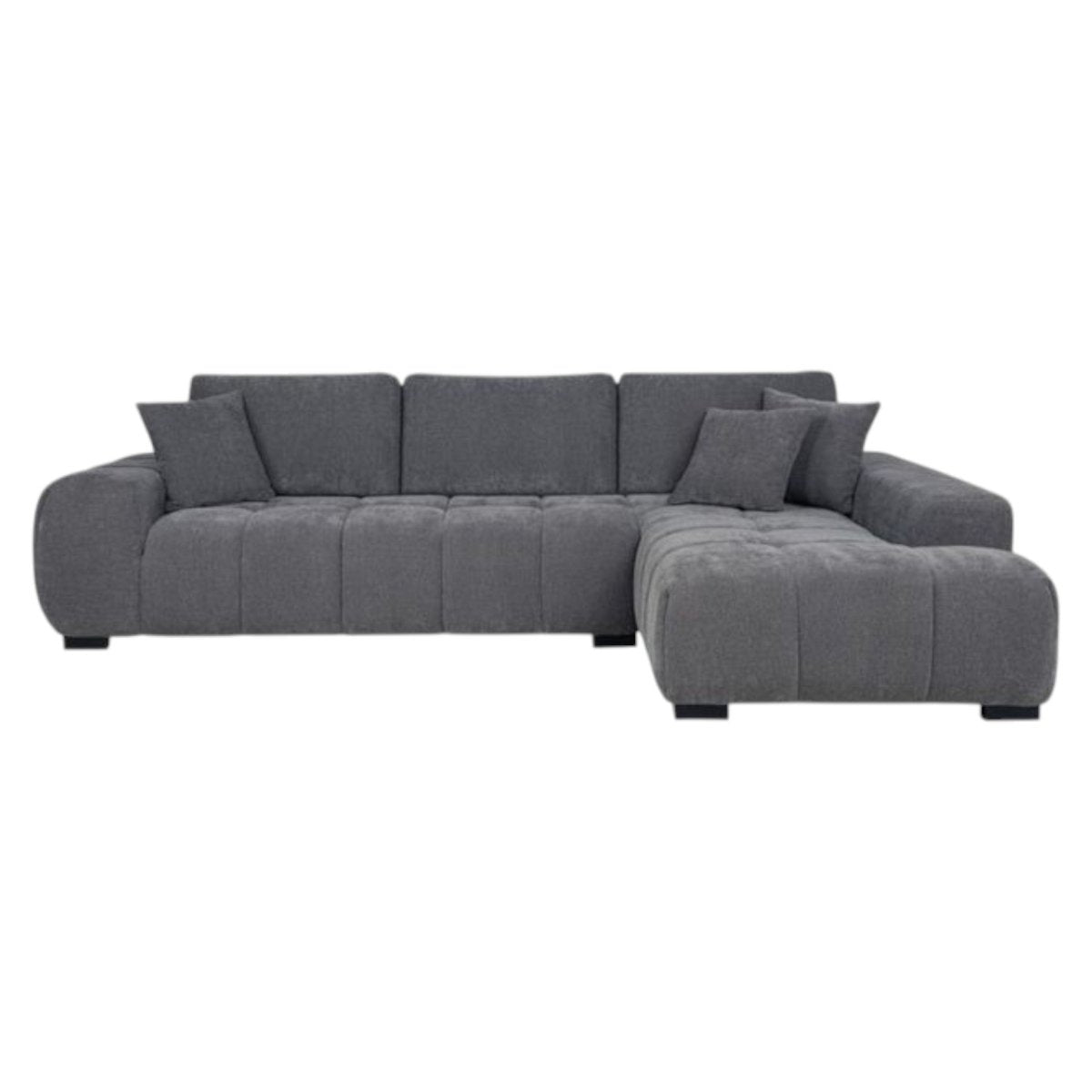 Octavia 2 Piece Charcoal Gray Right Arm Facing Sectional and Chaise - Living Room Furniture available at Alpine Outlets in Denver