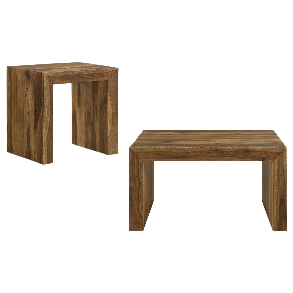 Odilia 2 - Piece Solid Wood Coffee and End Table Set Auburn - Coffee Table Sets available at Alpine Outlets in Denver