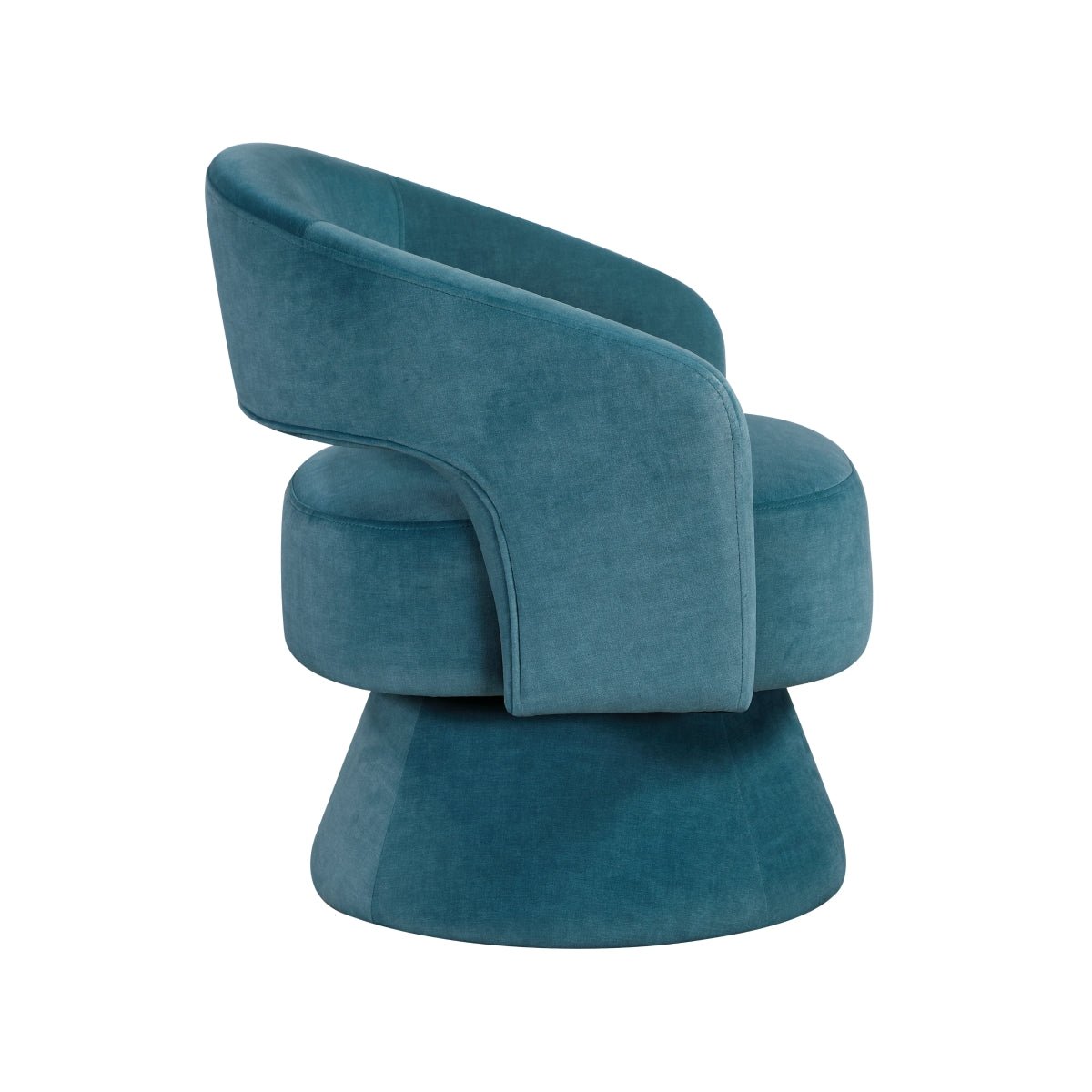 Okak 360° Velvet Swivel Accent Chair - Living Room Furniture - Alpine Outlets