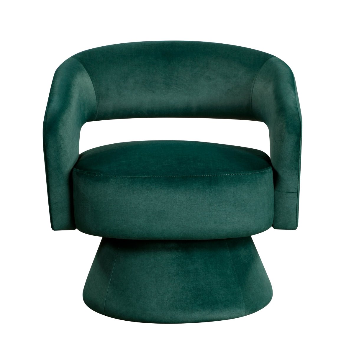 Okak 360° Velvet Swivel Accent Chair - Living Room Furniture - Alpine Outlets