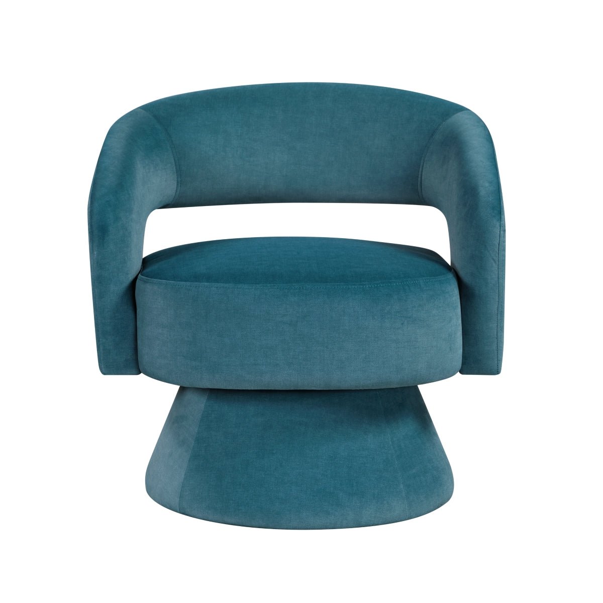 Okak 360° Velvet Swivel Accent Chair - Living Room Furniture - Alpine Outlets