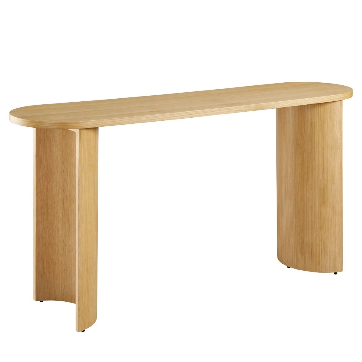 Oval Wood Console Table with Arched Legs β 60 Inch - Ottomans available at Alpine Outlets in Denver