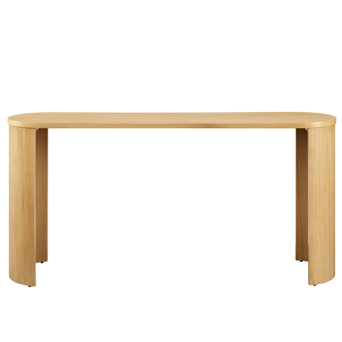 Oval Wood Console Table with Arched Legs β 60 Inch - Ottomans available at Alpine Outlets in Denver