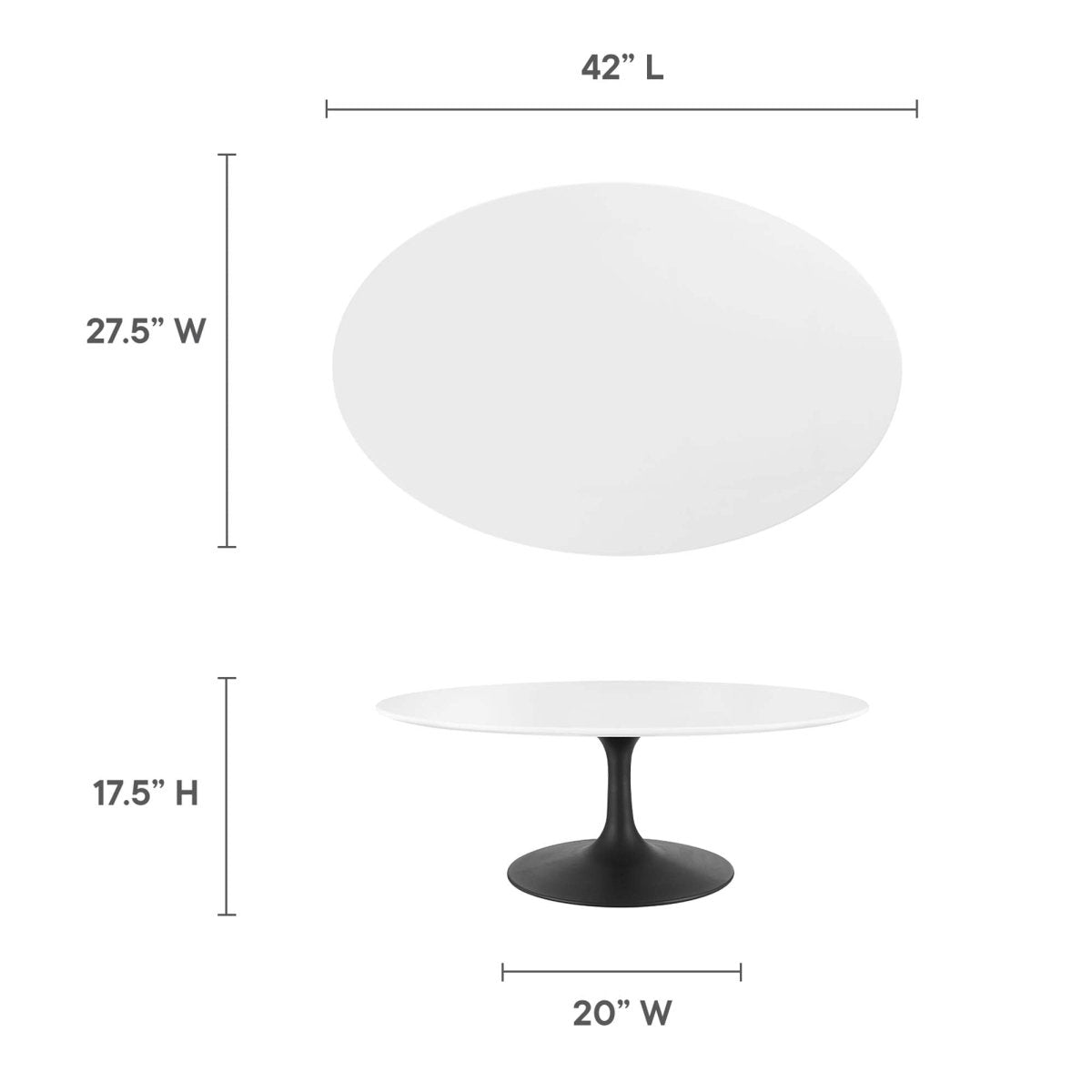 Oval Wood Pedestal Coffee Table - Coffee Tables available at Alpine Outlets in Denver