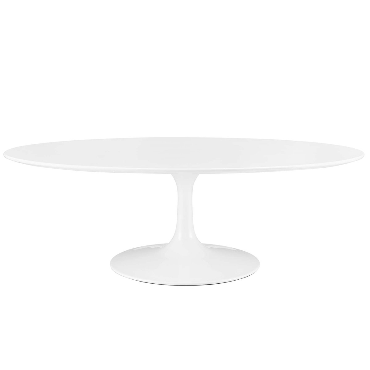 Oval Wood Pedestal Coffee Table - Coffee Tables available at Alpine Outlets in Denver