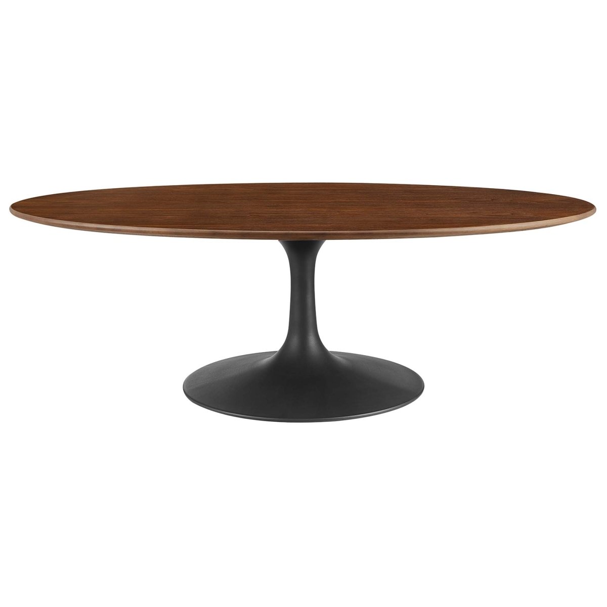 Oval Wood Pedestal Coffee Table - Coffee Tables available at Alpine Outlets in Denver