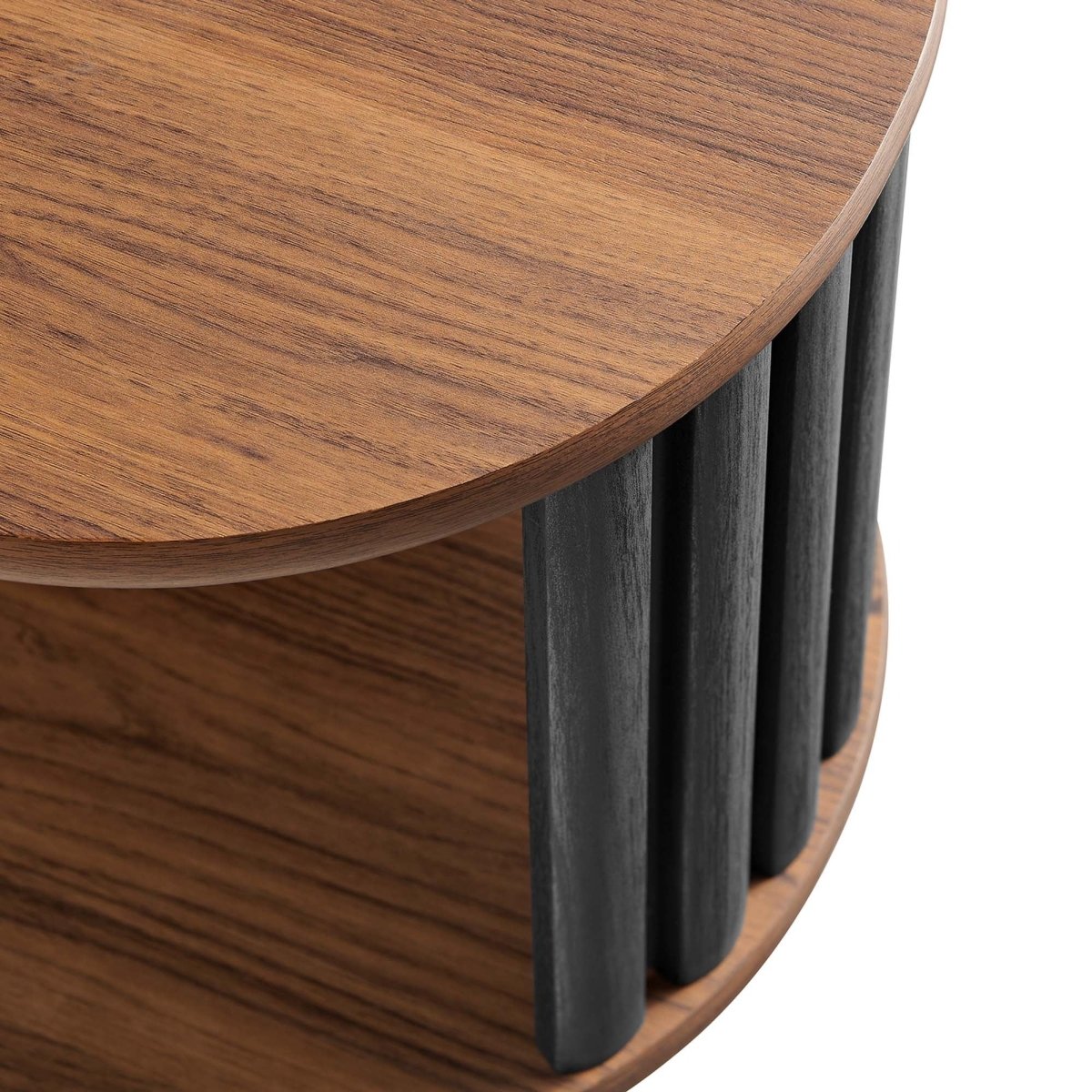 Oval Wood Side Table with Storage and Metal Legs β 20 Inch - End & Side Tables available at Alpine Outlets in Denver