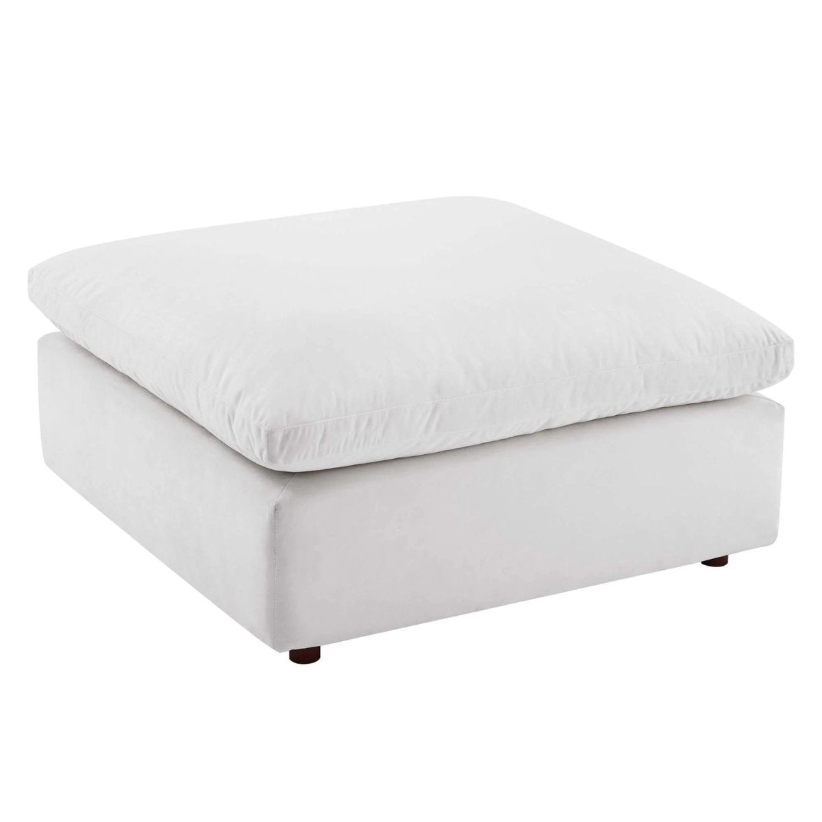 Overstuffed Velvet Ottoman with Down Cushion β 40 Inch - Ottomans available at Alpine Outlets in Denver