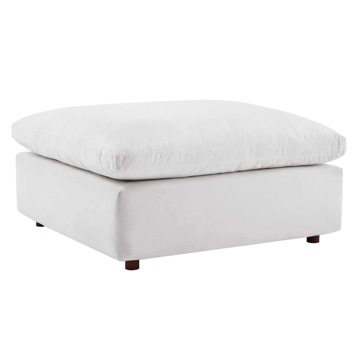 Overstuffed Velvet Ottoman with Down Cushion β 40 Inch - Ottomans available at Alpine Outlets in Denver