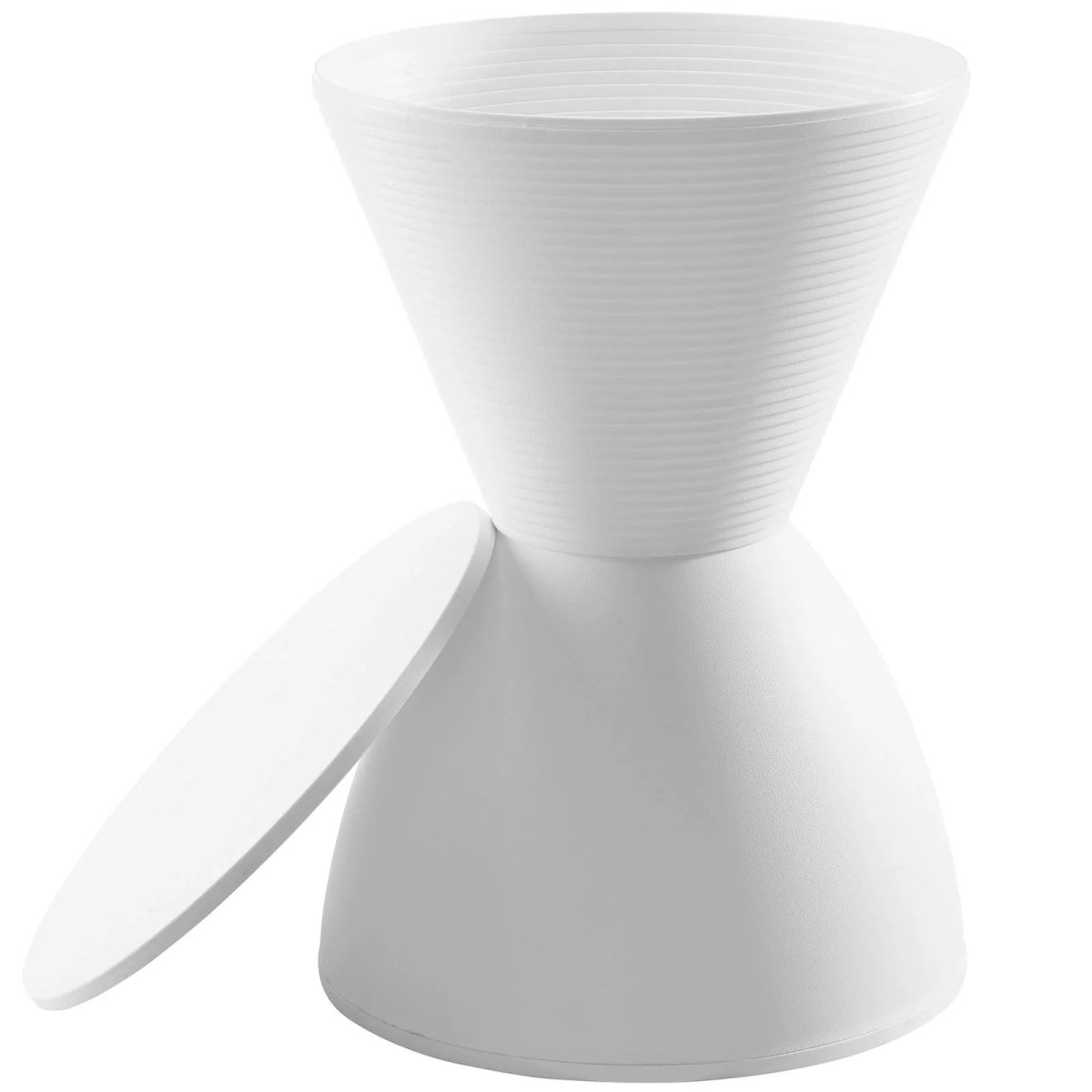 Plastic Accent Stool Side Table with Storage – 17 Inch - Ottomans available at Alpine Outlets in Denver