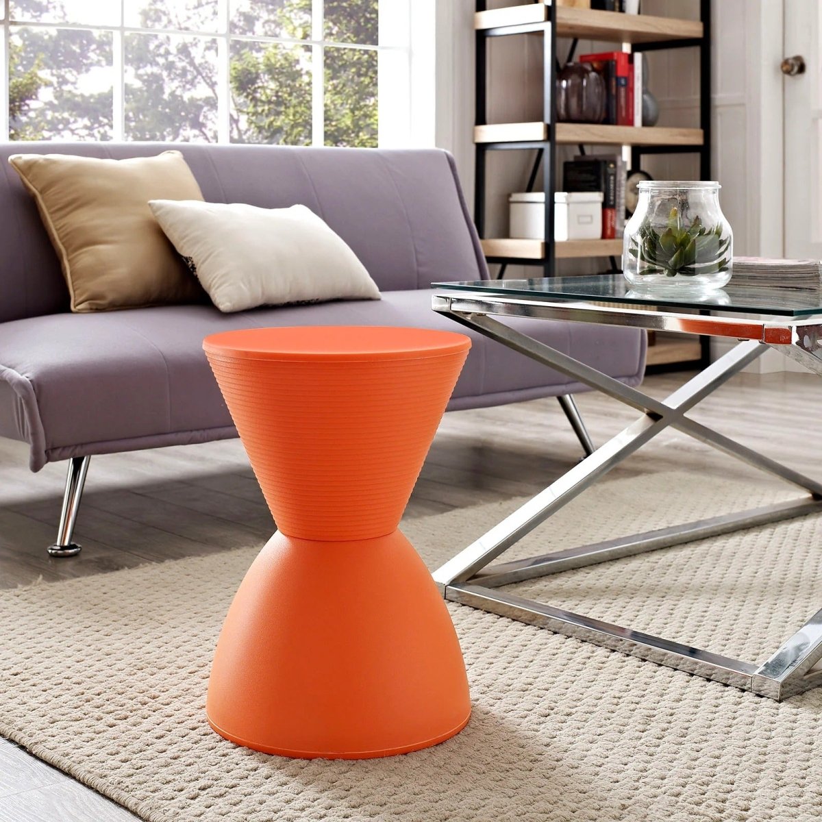 Plastic Accent Stool Side Table with Storage – 17 Inch - Ottomans available at Alpine Outlets in Denver