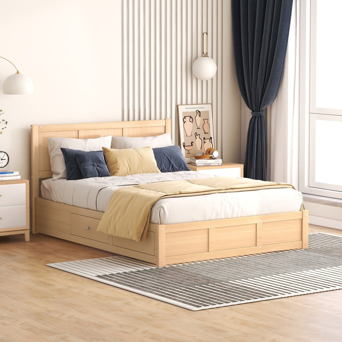 Platform Bed With Underneath Storage And 2 Drawers - Storage Beds available at Alpine Outlets in Denver