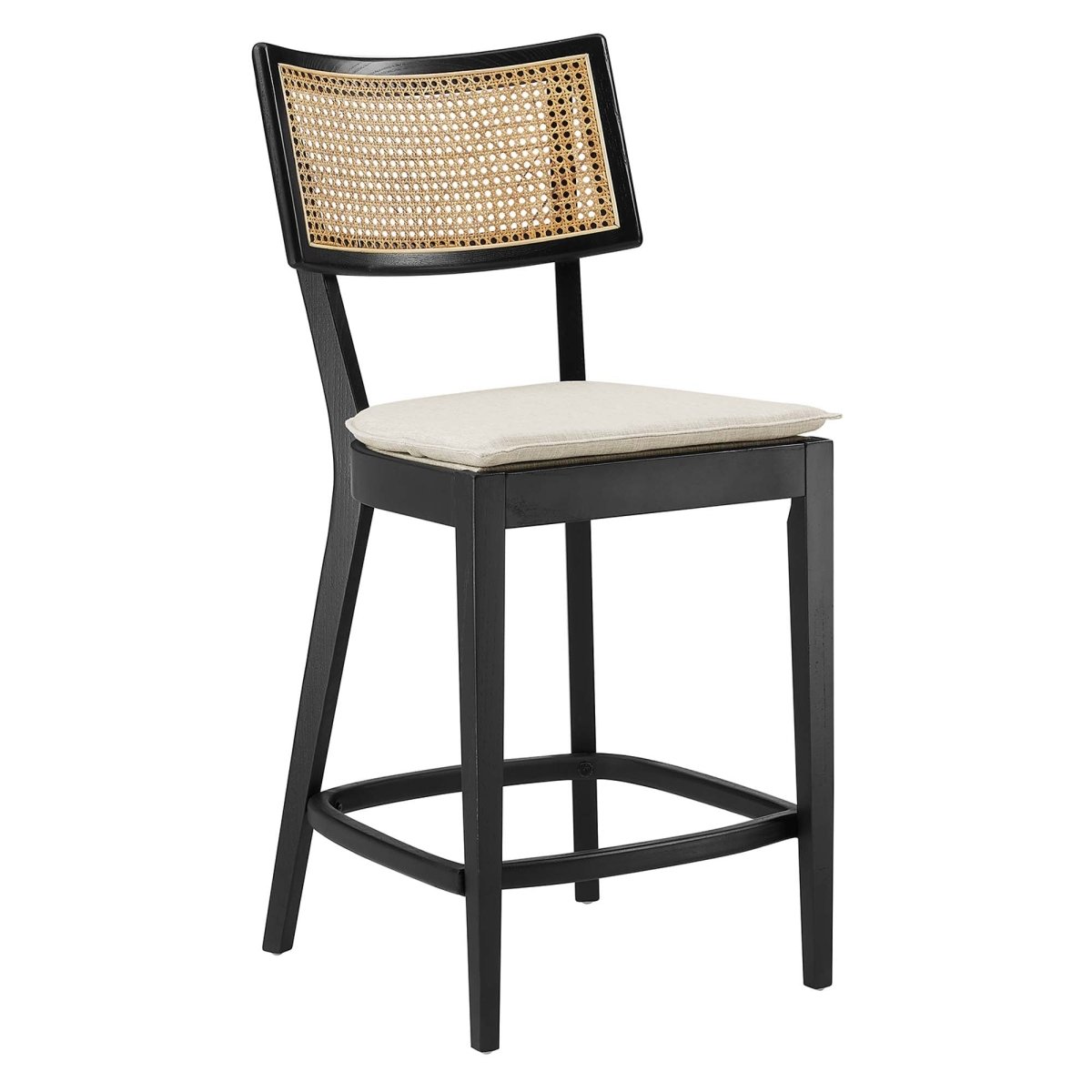 Rattan Back Wood Counter Stools Set of 2 - Stools available at Alpine Outlets in Denver