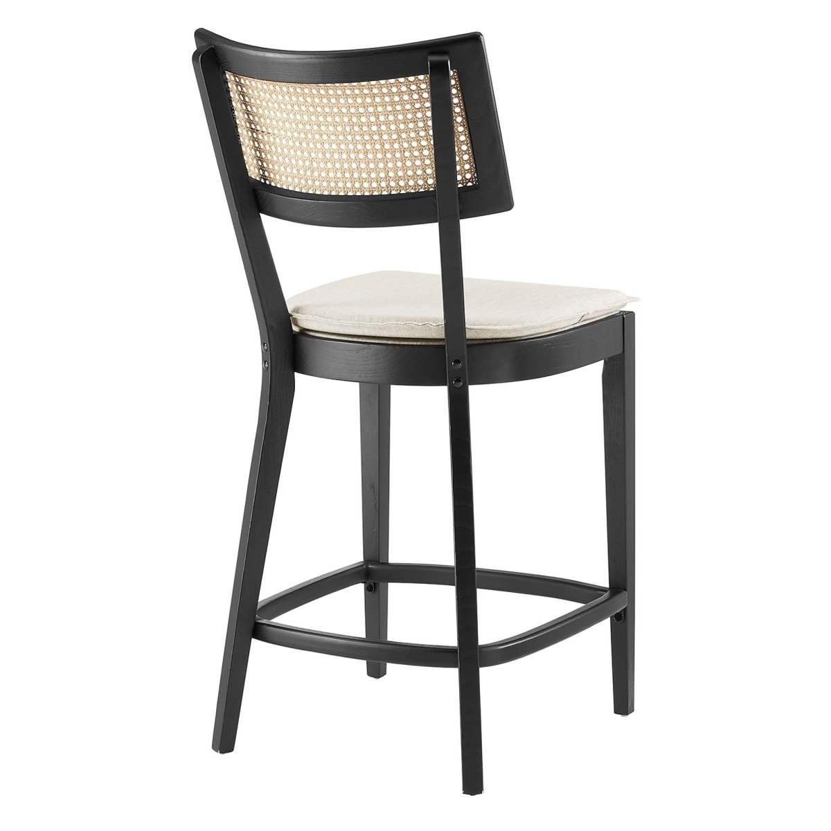 Rattan Back Wood Counter Stools Set of 2 - Stools available at Alpine Outlets in Denver
