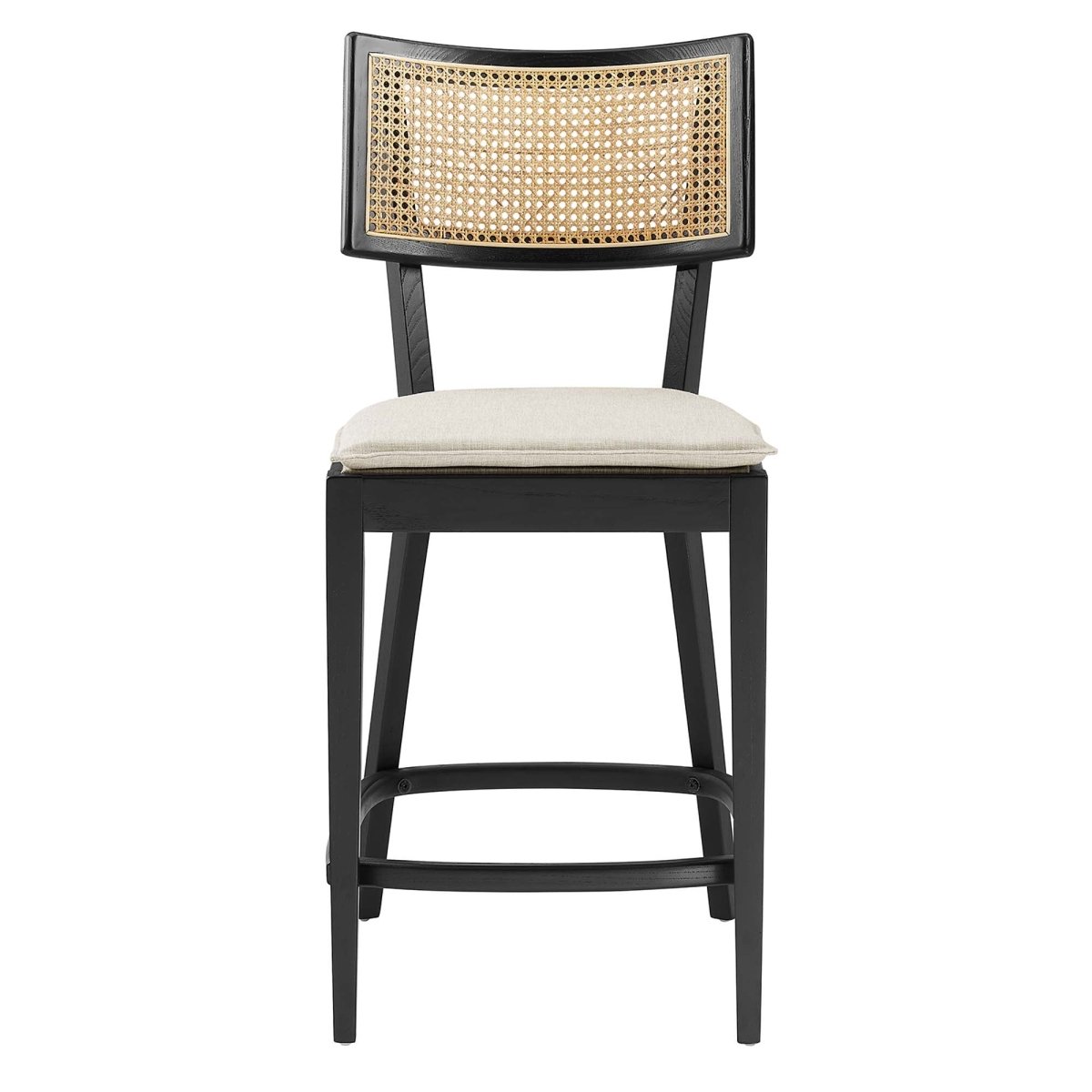 Rattan Back Wood Counter Stools Set of 2 - Stools available at Alpine Outlets in Denver