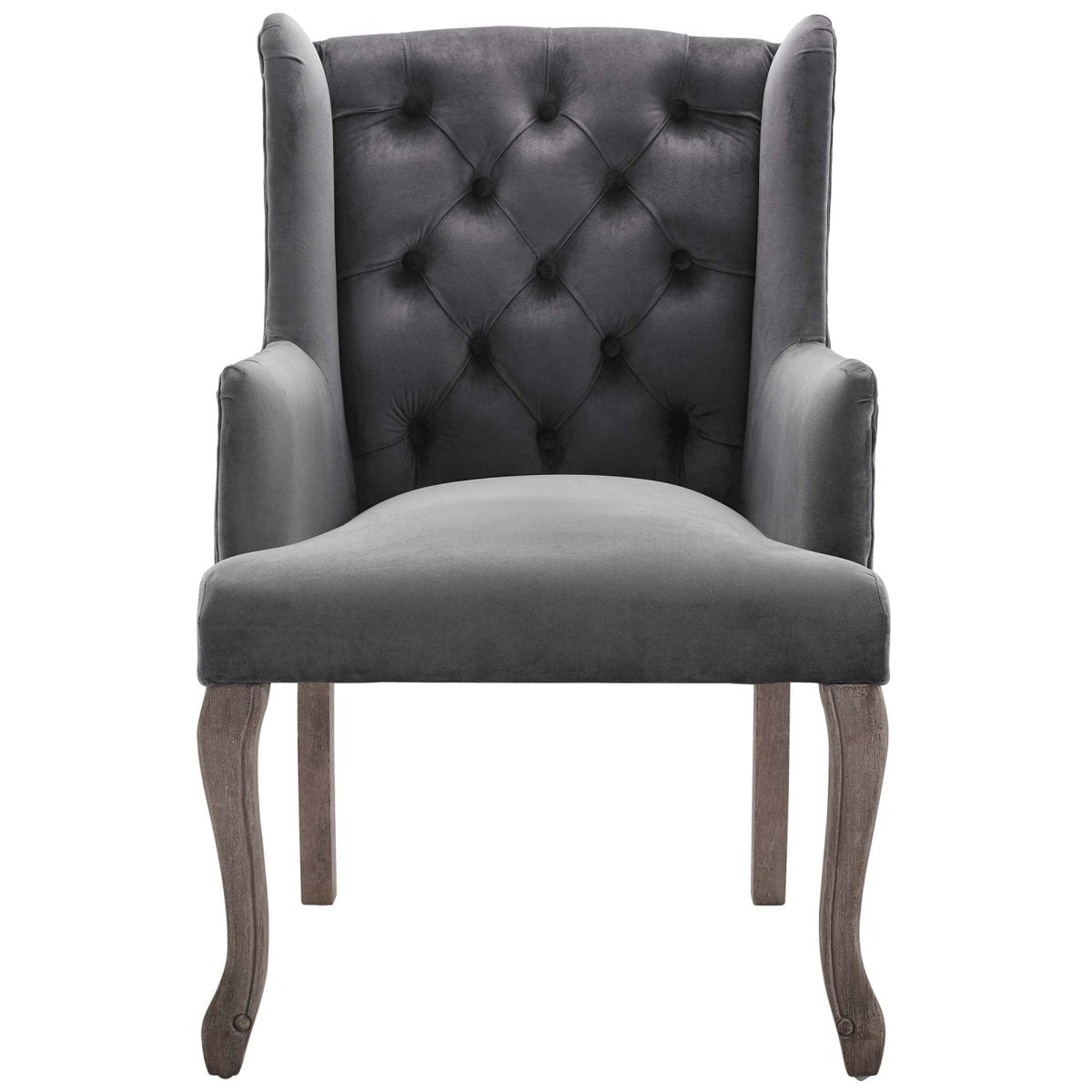 Realm French Vintage Performance Velvet Dining Armchair Set of 2 - Dining Chairs available at Alpine Outlets in Denver
