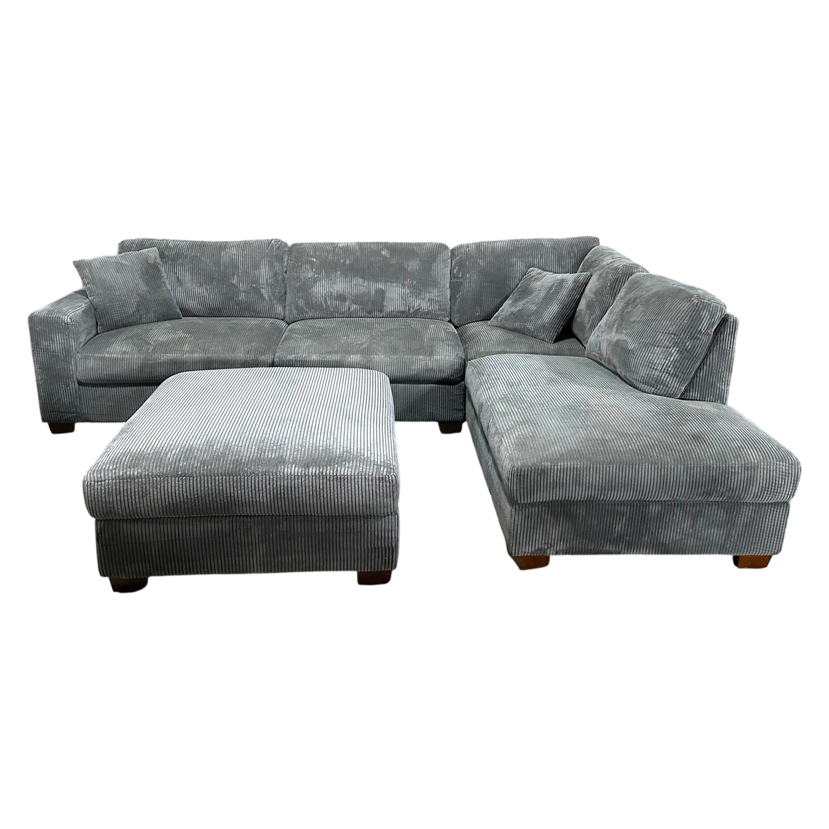 Thomasville Artesia sectional and ottoman — actual Denver unit 10487858