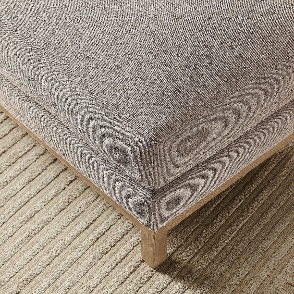 Rectangular Chenille Fabric Ottoman – Upholstered 36 Inch - Ottomans available at Alpine Outlets in Denver