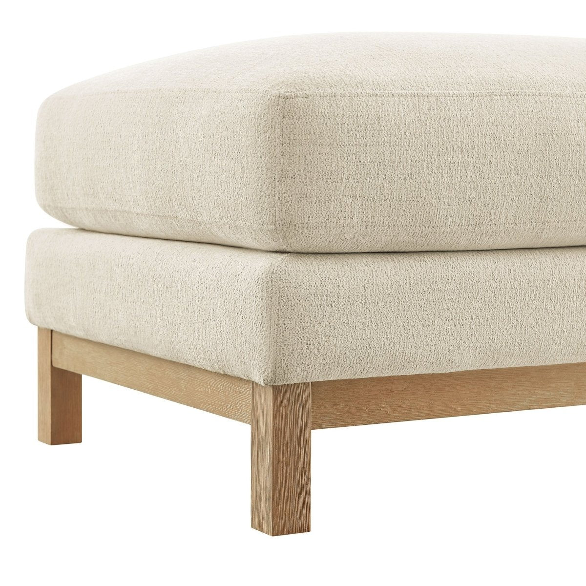 Rectangular Chenille Fabric Ottoman – Upholstered 36 Inch - Ottomans available at Alpine Outlets in Denver