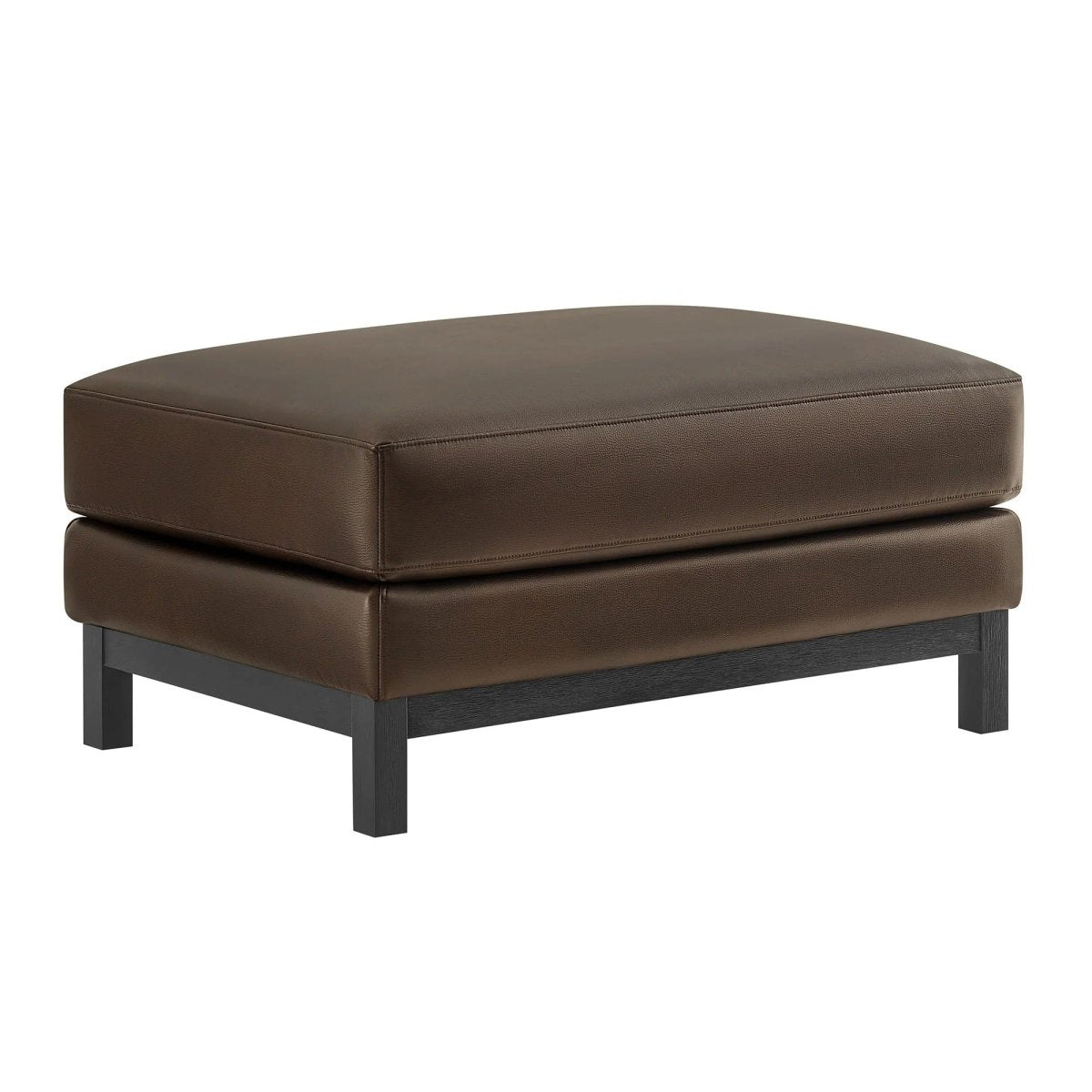 Rectangular Vegan Leather Ottoman β Upholstered 36 Inch - Ottomans available at Alpine Outlets in Denver