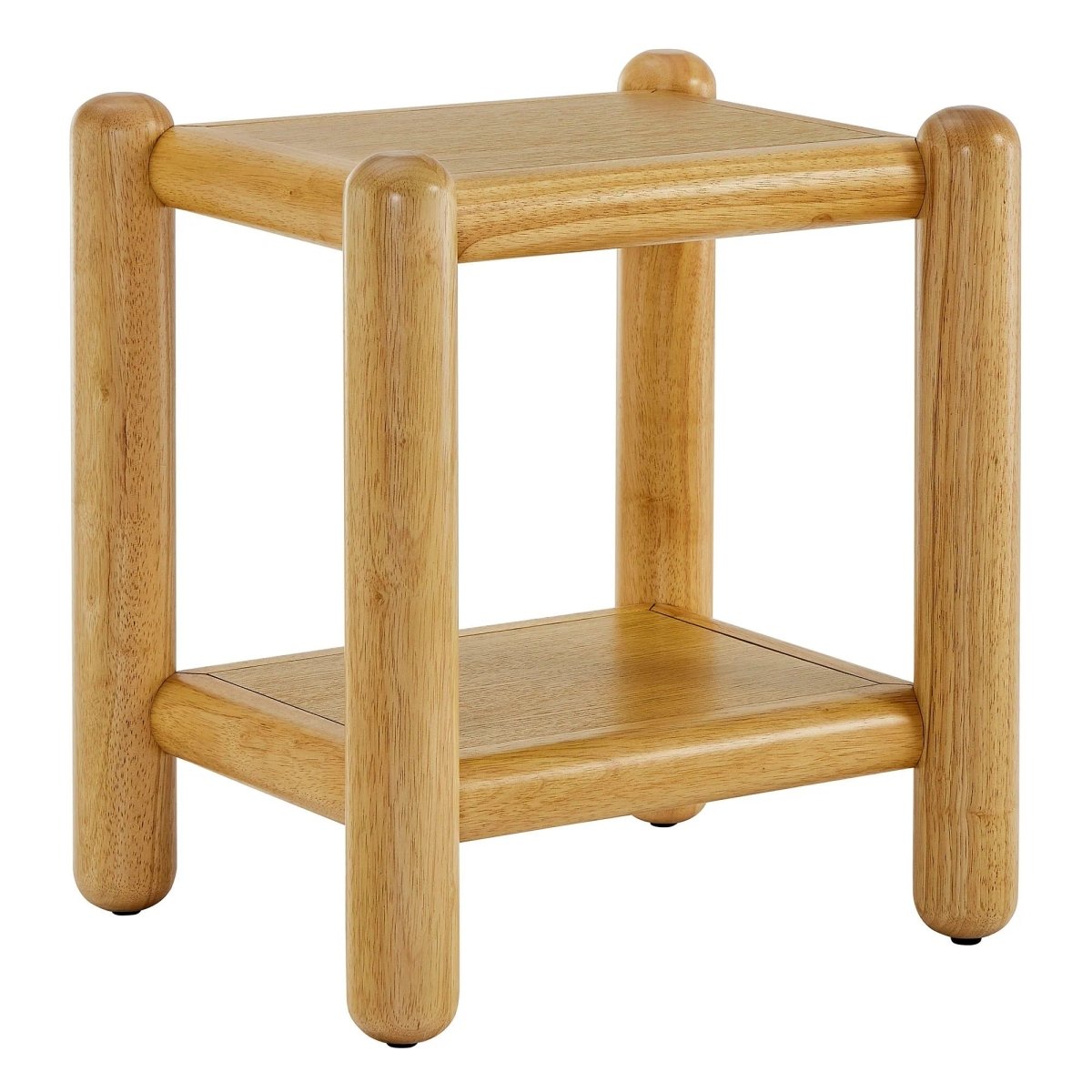 Rectangular Wood Side Table 2 Tier Shelf – Oak 19 Inch - End & Side Tables available at Alpine Outlets in Denver