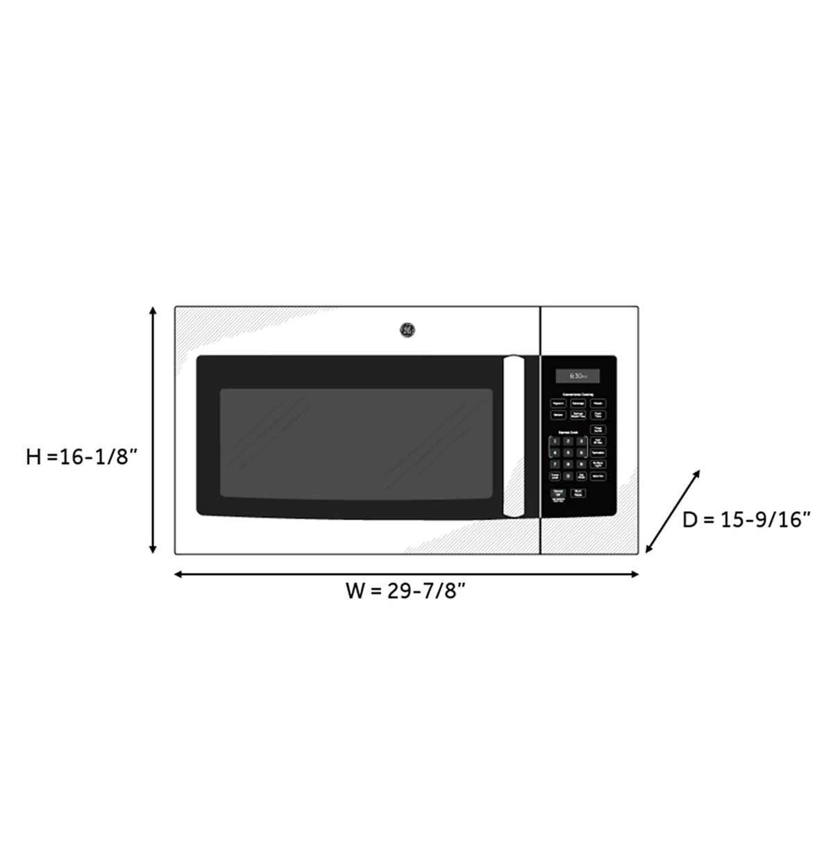 GE 1.6 Cu. Ft. Over-the-Range Microwave Oven