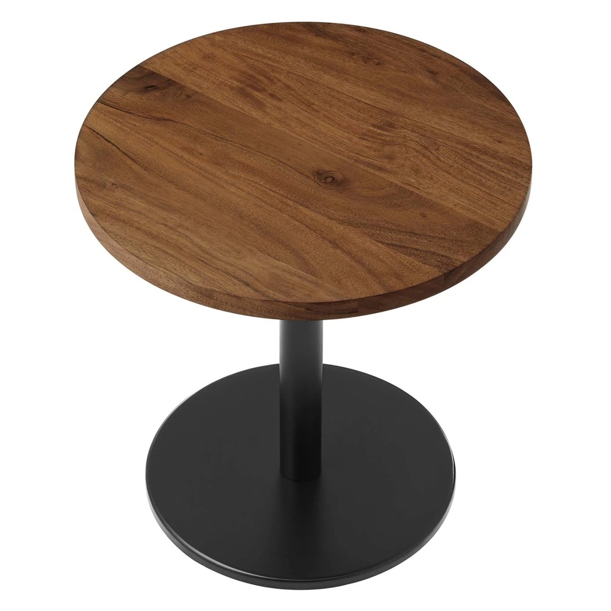 Round Acacia Wood Side Table with Metal Base – 20 Inch - End & Side Tables available at Alpine Outlets in Denver