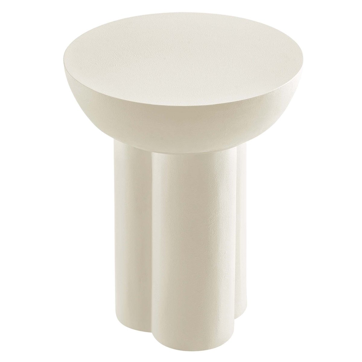 Round Concrete Side Table with Pedestal Base β 18 Inch - End & Side Tables available at Alpine Outlets in Denver