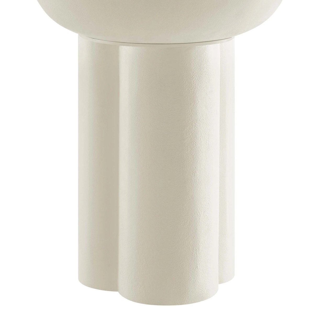 Round Concrete Side Table with Pedestal Base β 18 Inch - End & Side Tables available at Alpine Outlets in Denver