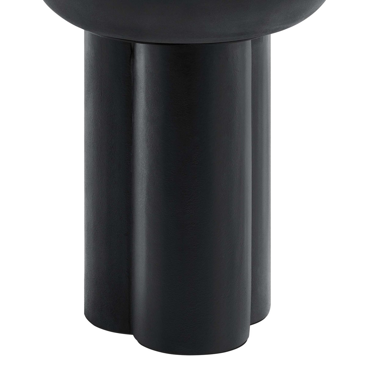 Round Concrete Side Table with Pedestal Base β 18 Inch - End & Side Tables available at Alpine Outlets in Denver