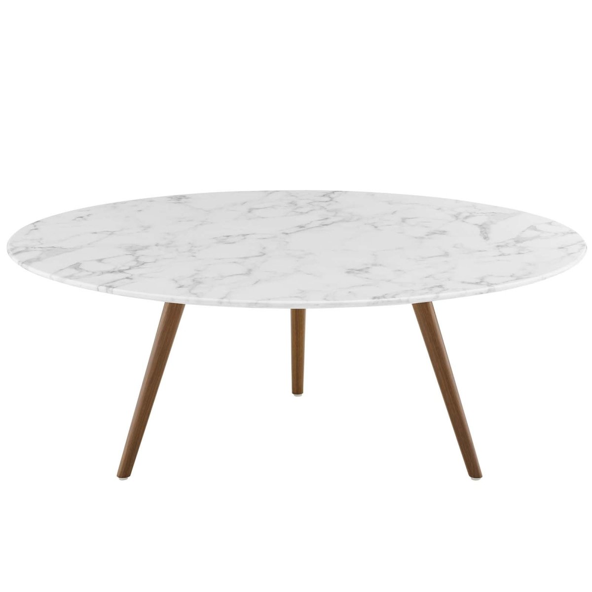 Round Faux Marble Coffee Table with Tripod Base - Coffee Tables available at Alpine Outlets in Denver