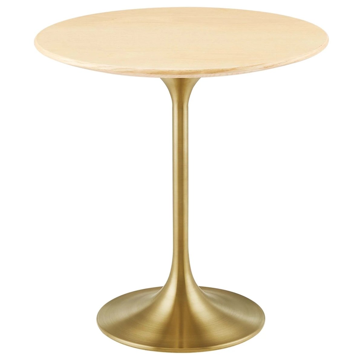 Round High Gloss Side Table with Pedestal Base – 20 Inch - End & Side Tables available at Alpine Outlets in Denver
