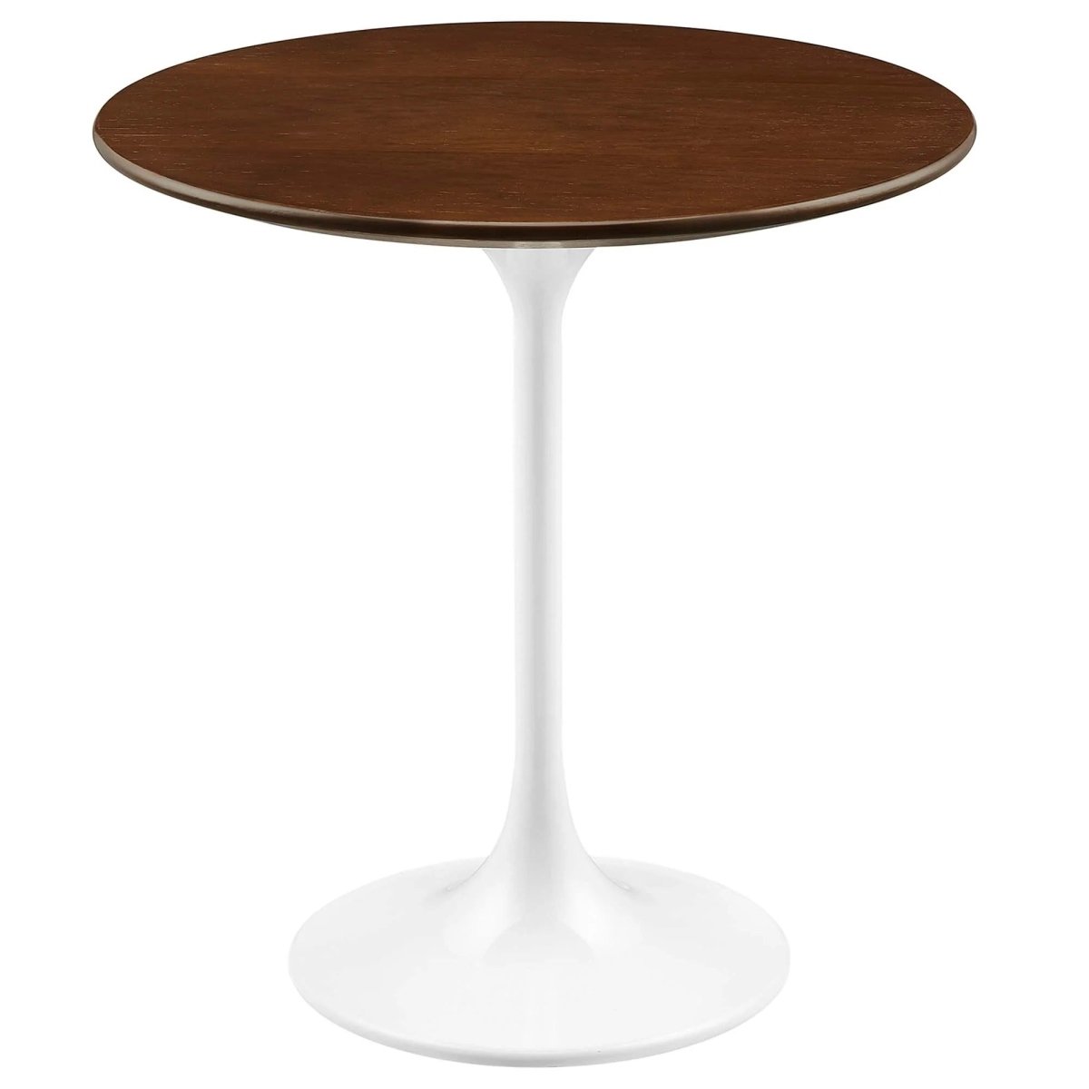 Round High Gloss Side Table with Pedestal Base – 20 Inch - End & Side Tables available at Alpine Outlets in Denver