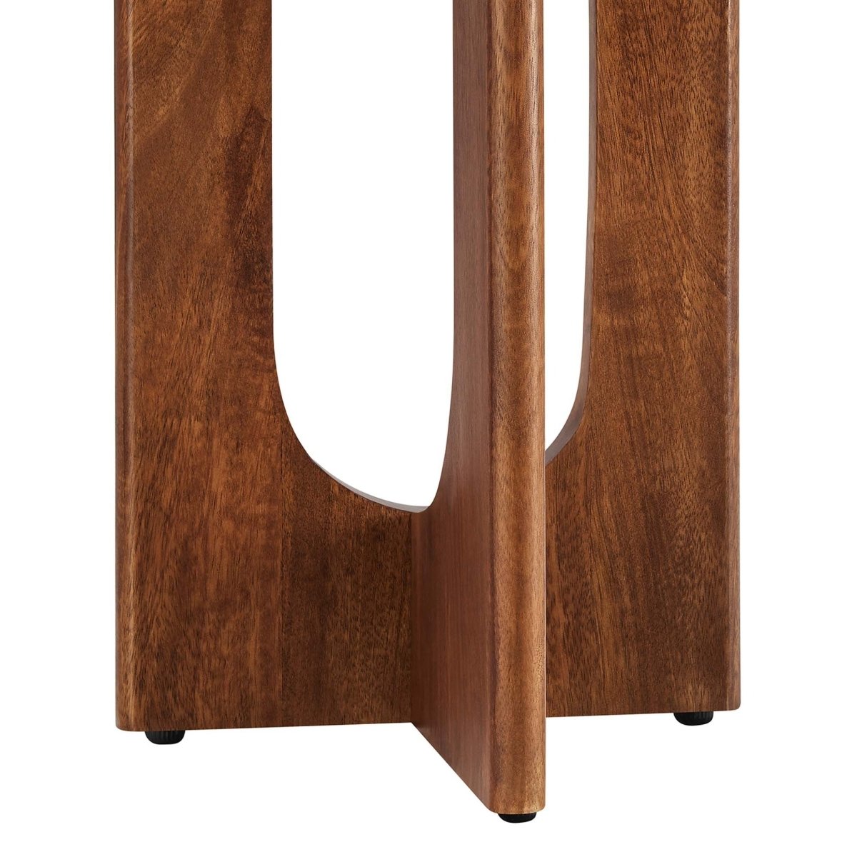 Round Mango Wood Side Table Pedestal Design – 16 Inch - End & Side Tables available at Alpine Outlets in Denver