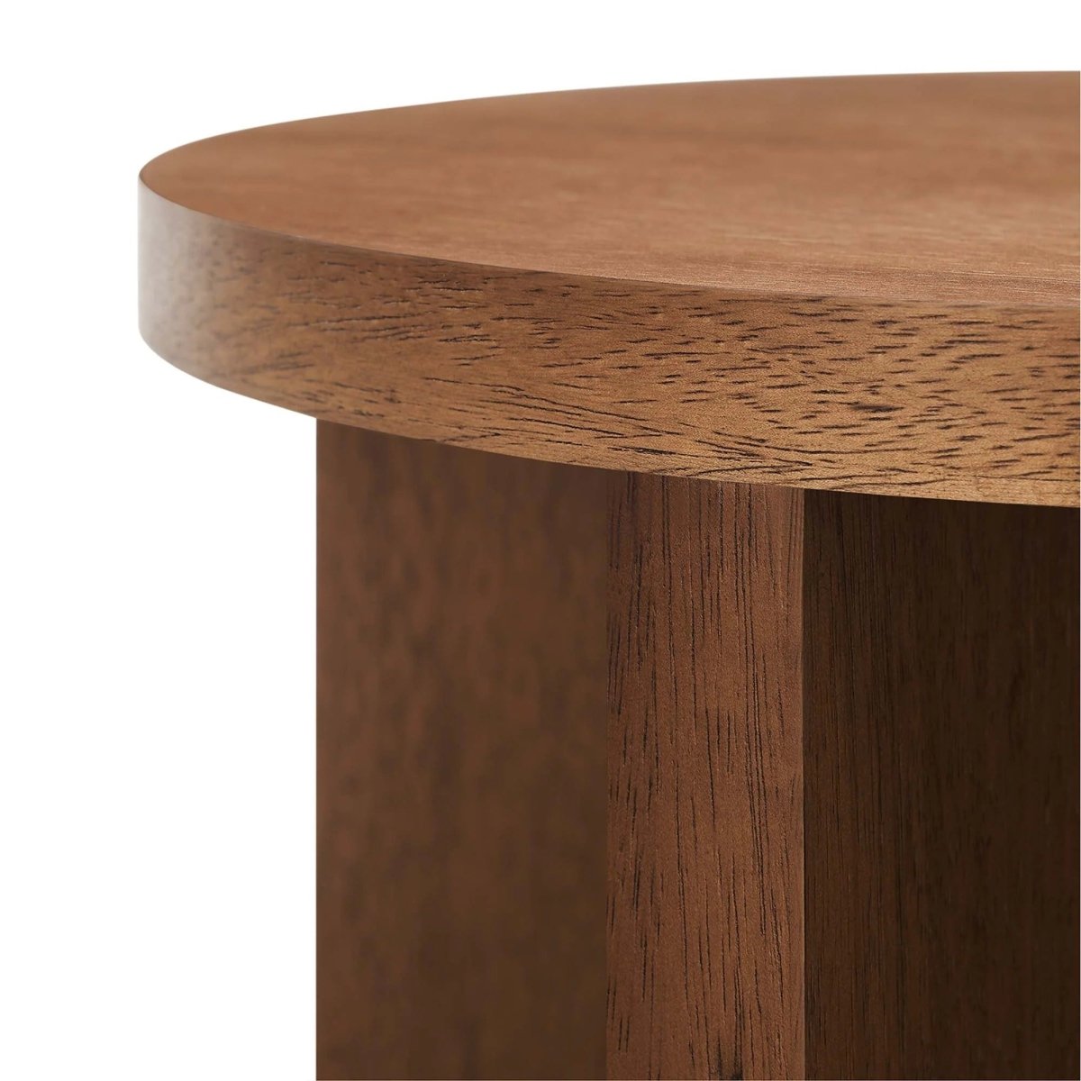 Round Mango Wood Side Table with X Base – 16 Inch - End & Side Tables available at Alpine Outlets in Denver