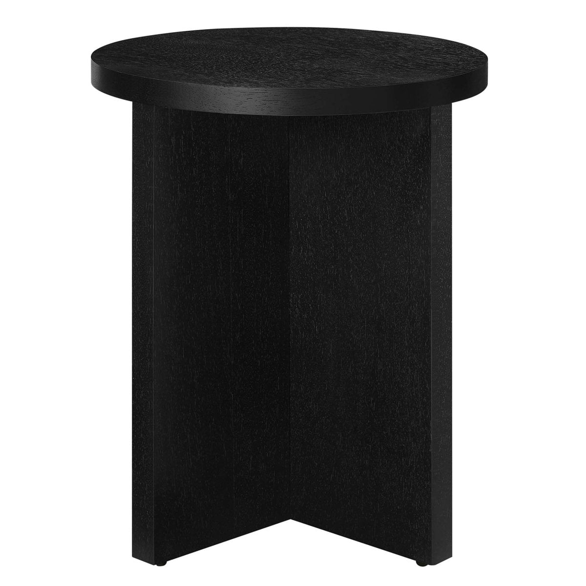 Round Mango Wood Side Table with X Base – 16 Inch - End & Side Tables available at Alpine Outlets in Denver