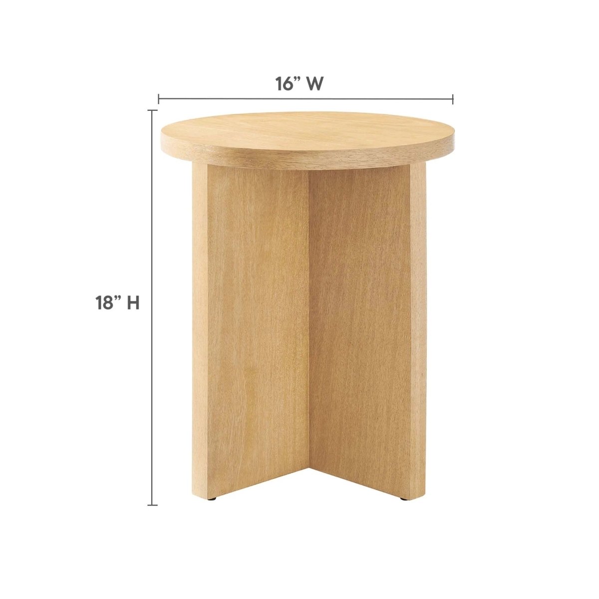 Round Mango Wood Side Table with X Base – 16 Inch - End & Side Tables available at Alpine Outlets in Denver