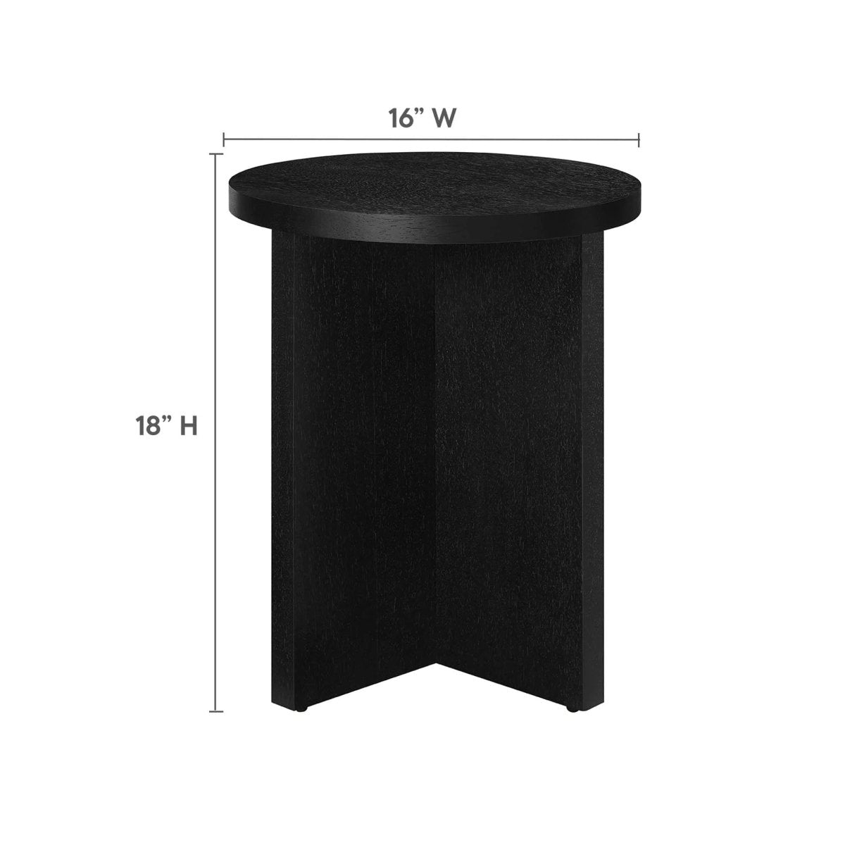 Round Mango Wood Side Table with X Base – 16 Inch - End & Side Tables available at Alpine Outlets in Denver