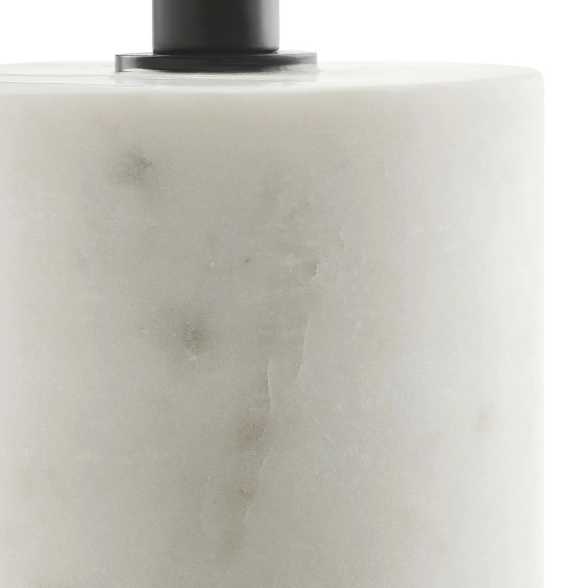 Round Marble Base Side Table with Iron Top β 14 Inch - End & Side Tables available at Alpine Outlets in Denver